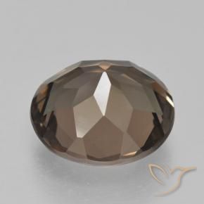 Quarzo fumé Pan di zenzero marrone naturale da 4.95 ct, Rotondo, VVS-VS