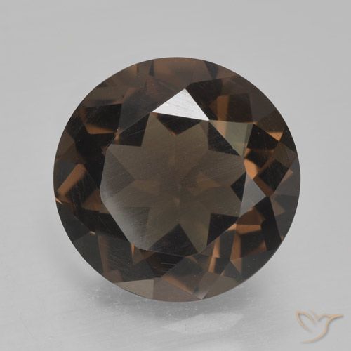 4.33ct Naturale Marrone medio Quarzo fumé, Rotondo, VVS-VS