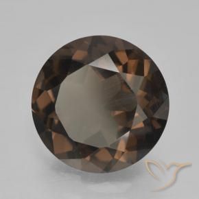 Quarzo fumé Marrone medio naturale da 4.33 ct, Rotondo, VVS-VS