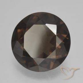 Quarzo fumé Hickory Brown naturale da 4.76 ct, Rotondo, VVS-VS