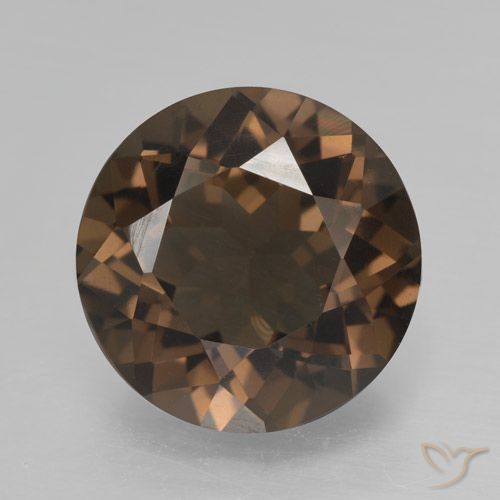 4.32ct Naturale Hickory Brown Quarzo fumé, Rotondo, VVS-VS