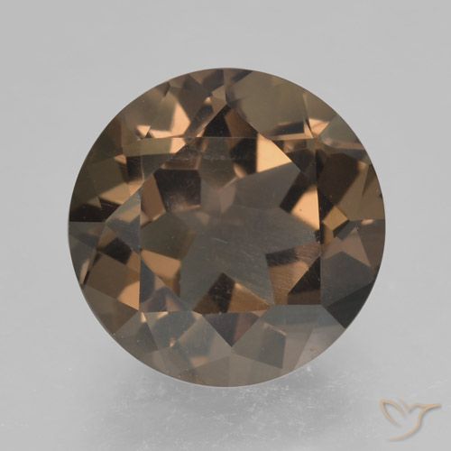4.08ct Naturale Pan di zenzero marrone Quarzo fumé, Rotondo, VVS-VS