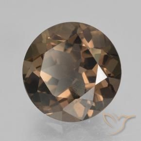 Quarzo fumé Pan di zenzero marrone naturale da 4.08 ct, Rotondo, VVS-VS
