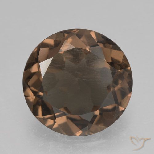 4.56ct Naturale Pan di zenzero marrone Quarzo fumé, Rotondo, VS