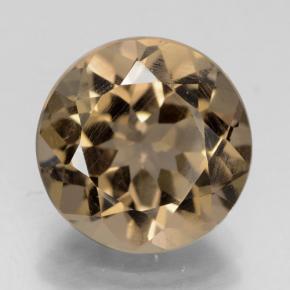 Quarzo fumé naturale marrone da 4,11 ct, taglio rotondo, VS