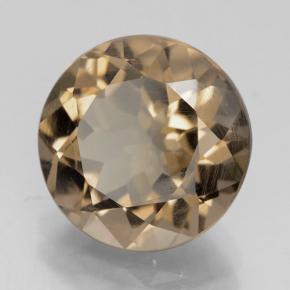 Quarzo fumé naturale marrone da 4,11 ct, taglio rotondo, VS