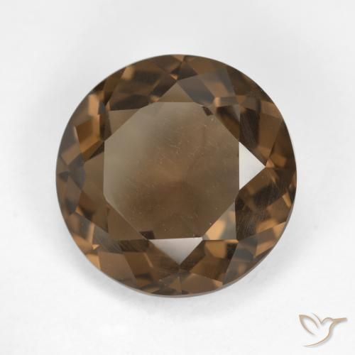 Quarzo fumé Hickory Brown naturale da 4.70 ct, Rotondo, VS