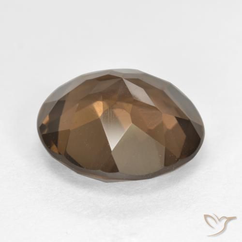 Quarzo fumé Hickory Brown naturale da 4.70 ct, Rotondo, VS
