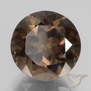Quarzo fumé Hickory Brown naturale da 4.61 ct, Rotondo, VS