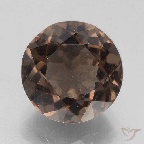 4.32ct Naturale Marrone medio-scuro Quarzo fumé, Rotondo, VVS-VS