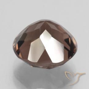 Quarzo fumé Marrone medio-scuro naturale da 4.32 ct, Rotondo, VVS-VS