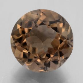 Quarzo fumé Marrone medio naturale da 4.71 ct, Taglio rotondo, VVS-VS
