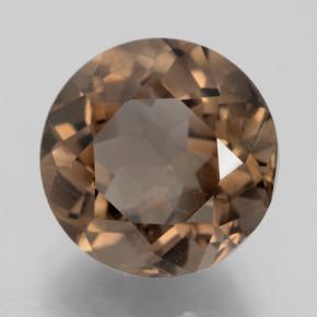 Quarzo fumé Marrone medio naturale da 4.71 ct, Taglio rotondo, VVS-VS