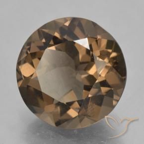 Quarzo fumé Hickory Brown naturale da 5.19 ct, Rotondo, VVS-VS