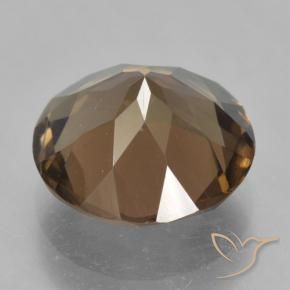 Quarzo fumé Hickory Brown naturale da 5.19 ct, Rotondo, VVS-VS