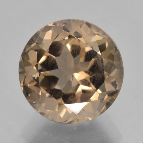 Quarzo fumé naturale marrone da 5,19 ct, taglio rotondo, VVS-VS