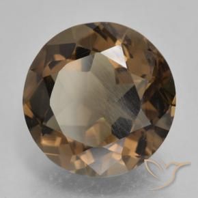Quarzo fumé Pan di zenzero marrone naturale da 5.84 ct, Rotondo, VVS-VS