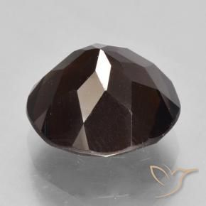 Quarzo fumé Marrone cioccolato fondente Deep naturale da 5.28 ct, Taglio rotondo, VVS-VS