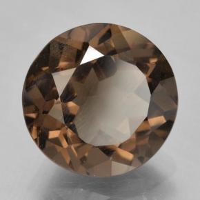 Quarzo fumé Marrone medio naturale da 5.32 ct, Taglio rotondo, VVS-VS