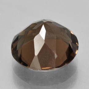 Quarzo fumé Marrone medio naturale da 5.32 ct, Taglio rotondo, VVS-VS