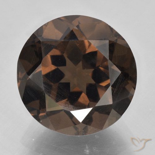 Quarzo fumè Marrone rossastro naturale da 5.56 ct, Rotondo, VVS-VS