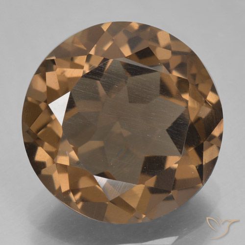5.90ct Naturale Marrone medio Quarzo fumé, Rotondo, VVS-VS