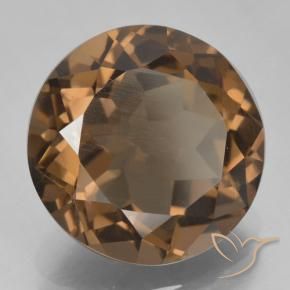 Quarzo fumé Marrone medio naturale da 5.90 ct, Rotondo, VVS-VS