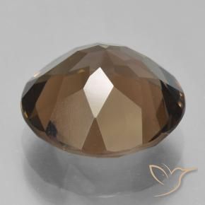 Quarzo fumé Marrone medio naturale da 5.90 ct, Rotondo, VVS-VS