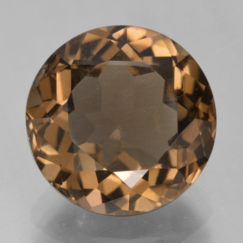 Quarzo fumé naturale marrone da 5,55 ct, taglio rotondo, VVS-VS