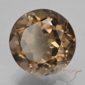 Quarzo fumé Marrone medio-scuro naturale da 5.73 ct, Rotondo, VVS-VS