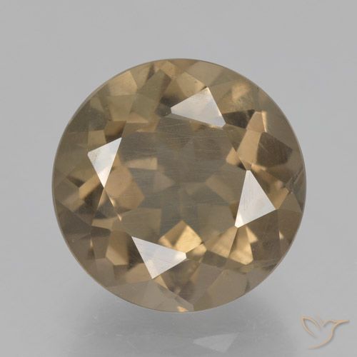 Quarzo fumè Moka chiaro naturale da 4.52 ct, Rotondo, VS