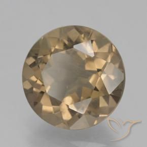 Quarzo fumè Moka chiaro naturale da 4.52 ct, Rotondo, VS
