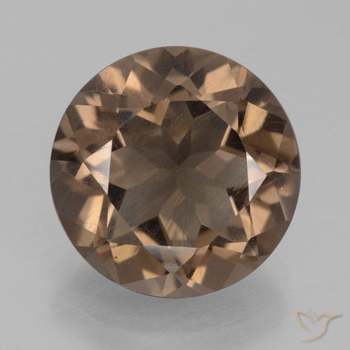 4.90ct Naturale Hickory Brown Quarzo fumé, Rotondo, VS