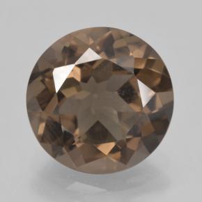 Quarzo fumé naturale marrone da 3,44 ct, taglio rotondo, VVS-VS