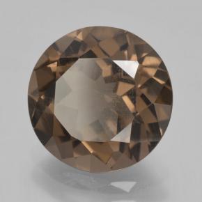 Quarzo fumé naturale marrone da 3,44 ct, taglio rotondo, VVS-VS