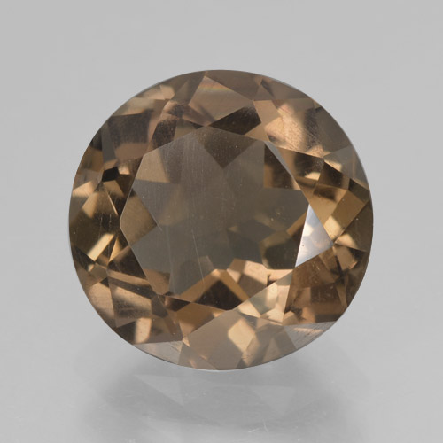 Quarzo fumé naturale marrone da 3,75 ct, taglio rotondo, VS