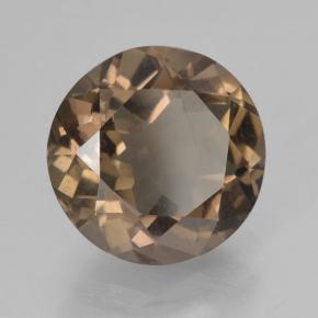 Quarzo fumé naturale marrone da 3,75 ct, taglio rotondo, VS