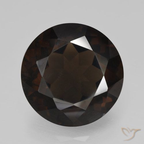 11.84ct Naturale Marrone cioccolato Quarzo fumé, Rotondo, VVS