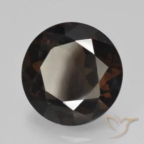 Quarzo fumé Marrone cioccolato naturale da 11.84 ct, Rotondo, VVS