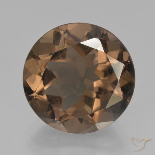 9.61ct Naturale Marrone cioccolato Quarzo fumé, Rotondo, VS