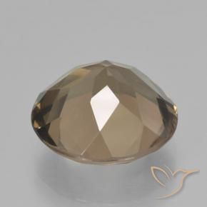 Quarzo fumé Marrone medio-chiaro naturale da 6.45 ct, Rotondo, VVS-VS