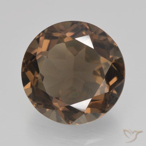 6.01ct Naturale Marrone caldo Quarzo fumé, Rotondo, VVS-VS