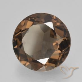 Quarzo fumé Marrone caldo naturale da 6.01 ct, Rotondo, VVS-VS
