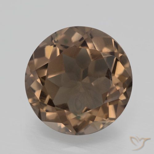 3.80ct Naturale Pan di zenzero marrone Quarzo fumé, Rotondo, VVS-VS