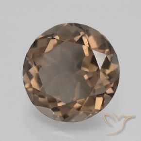Quarzo fumé Pan di zenzero marrone naturale da 3.80 ct, Rotondo, VVS-VS