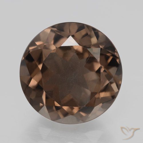 4.18ct Naturale Marrone caldo Quarzo fumé, Rotondo, VS