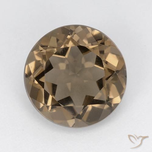 4.14ct Naturale Marrone caldo Quarzo fumé, Rotondo, VVS-VS