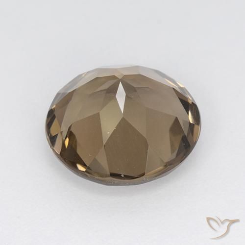 Quarzo fumé Marrone caldo naturale da 4.14 ct, Rotondo, VVS-VS