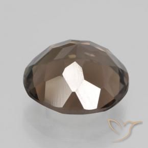 Quarzo fumé Marrone medio-scuro naturale da 4.26 ct, Rotondo, VVS-VS