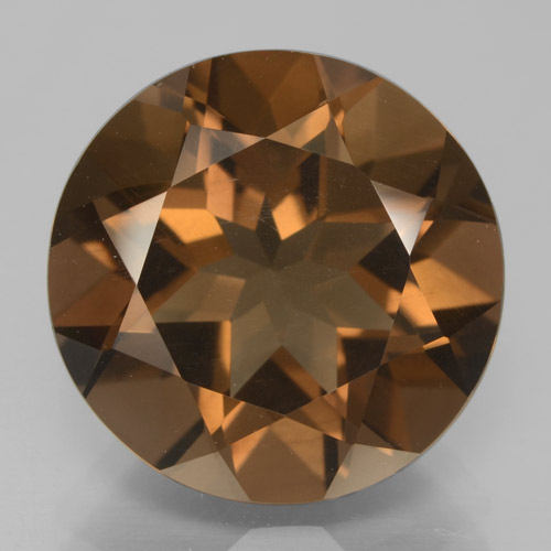 Quarzo fumé naturale marrone da 8,47 ct, taglio rotondo, VS